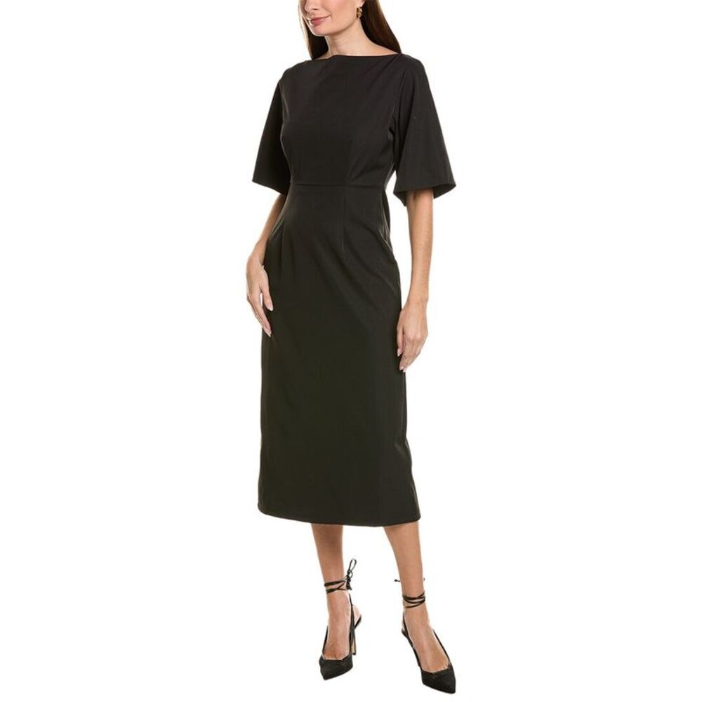 Ipponelli Womens  Solid Midi Dress, Black